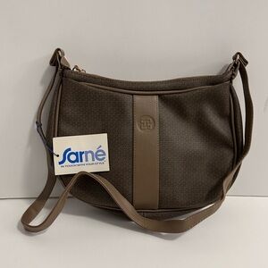 ✨ Sarne Vegan Purse – Tan/Taupe Faux Leather, Vintage (NWT) ✨